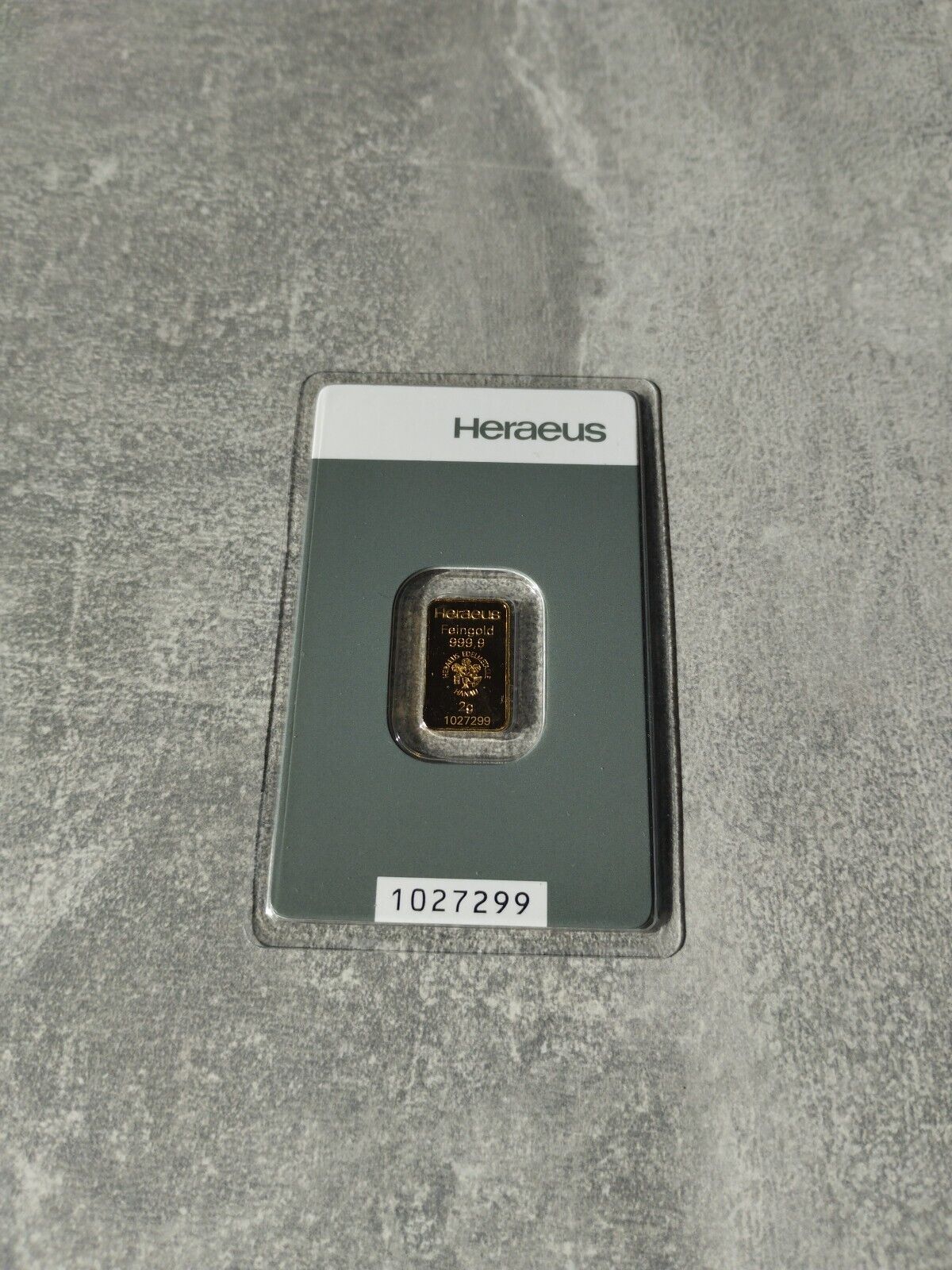 2g Gold Bar in Blister or as Card LBMA certified - different vendors